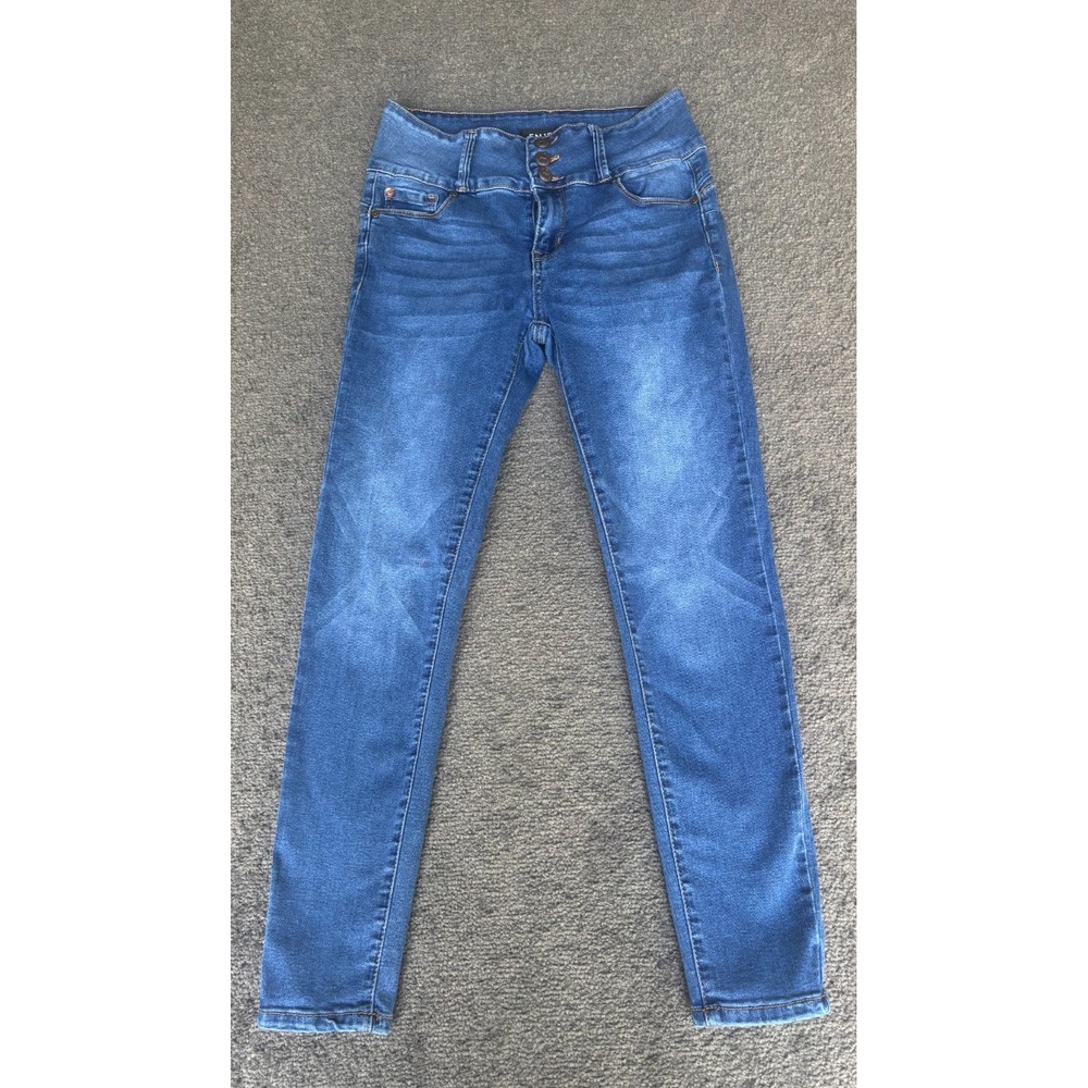 Enjean Denim Co Jeans Womens Size 9 Blue Denim Medium Wash Zip Fly Straight Leg
